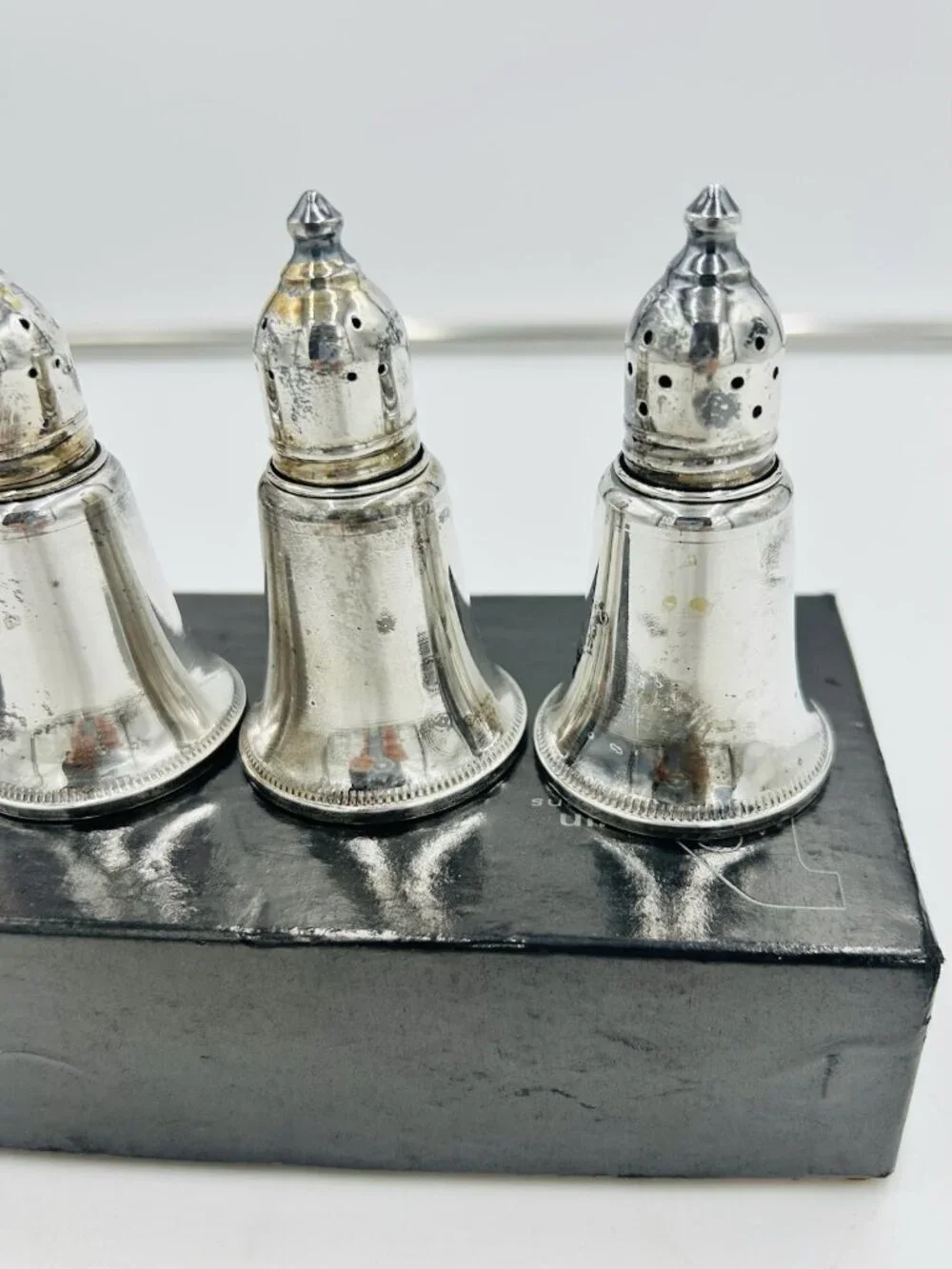 Duchin Creations Sterling Silver Weighted Salt Pepper Shakers Set of 4 215g